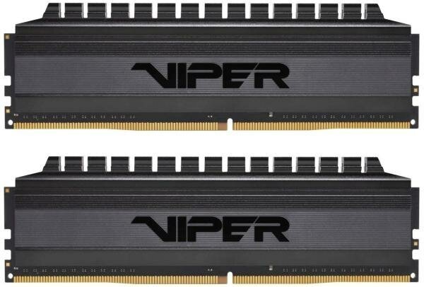 Оперативная память для компьютера 16Gb (2x8Gb) PC4-28800 3600MHz DDR4 DIMM CL18 Patriot Viper 4 Blackout PVB416G360C8K