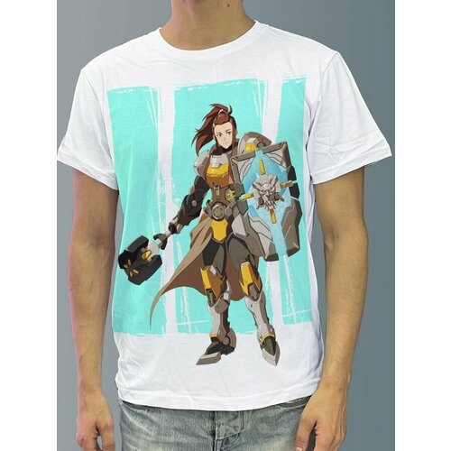 фото Футболка мужская белая из хлопка с dtf принтом игра overwatch - 206 будь на стиле