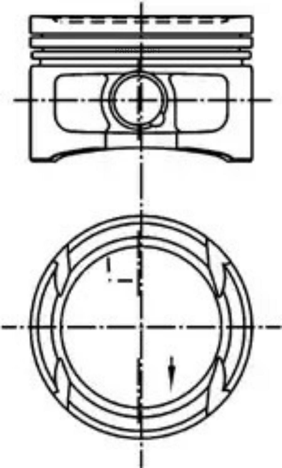 Поршень Dm.76.50x1.2x1.5x2.5 +0.50 Цена За 1 Шт KOLBENSCHMIDT арт. 99562620