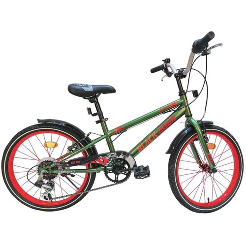 Велосипед двухколесный 20 Black Aqua Sport 6 скоростей хаки-оранжевый 1099900₽