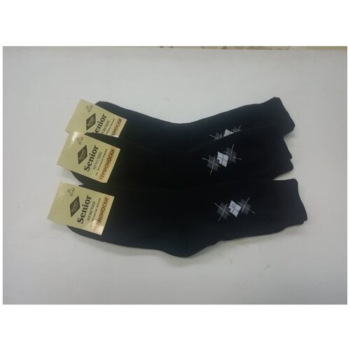 Термоноски , размер 43/44, черный носки мужские белые 3 пары арт к 42 р 31