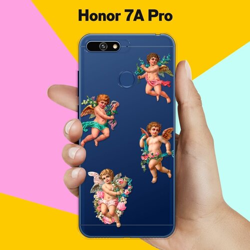 Силиконовый чехол Ангелочки на Honor 7A Pro силиконовый чехол кактусы на honor 7a pro