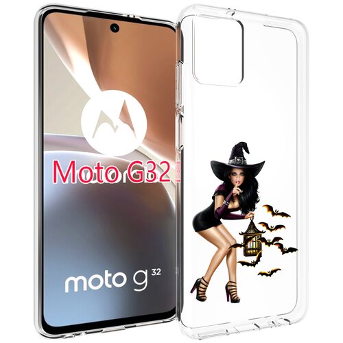 чехол mypads девушка со статуей женский для motorola moto g32 задняя панель накладка бампер Чехол MyPads девушка-ведьма женский для Motorola Moto G32 задняя-панель-накладка-бампер