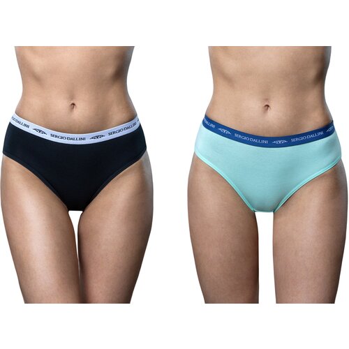 фото Трусы sergio dallini, 2 шт., размер l, черный, зеленый