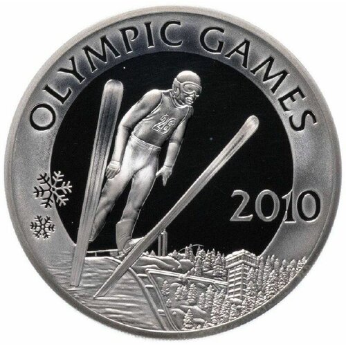 Серебряная монета 100 тенге (31.1 г) в футляре Прыжки с трамплина. Казахстан, 2009 г. в. Proof