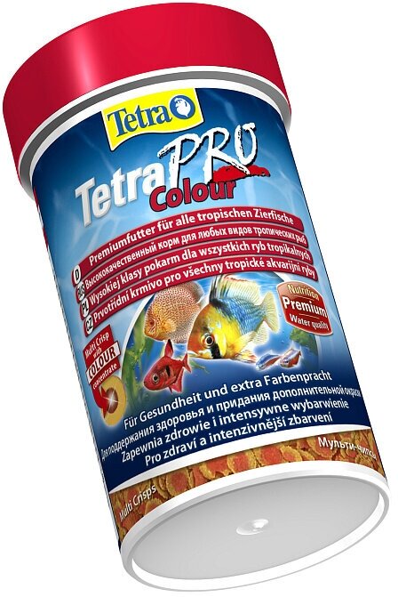 TetraPro Color Crisps корм-чипсы для улучшения окраса всех декоративных рыб, 100 мл. - фотография № 3