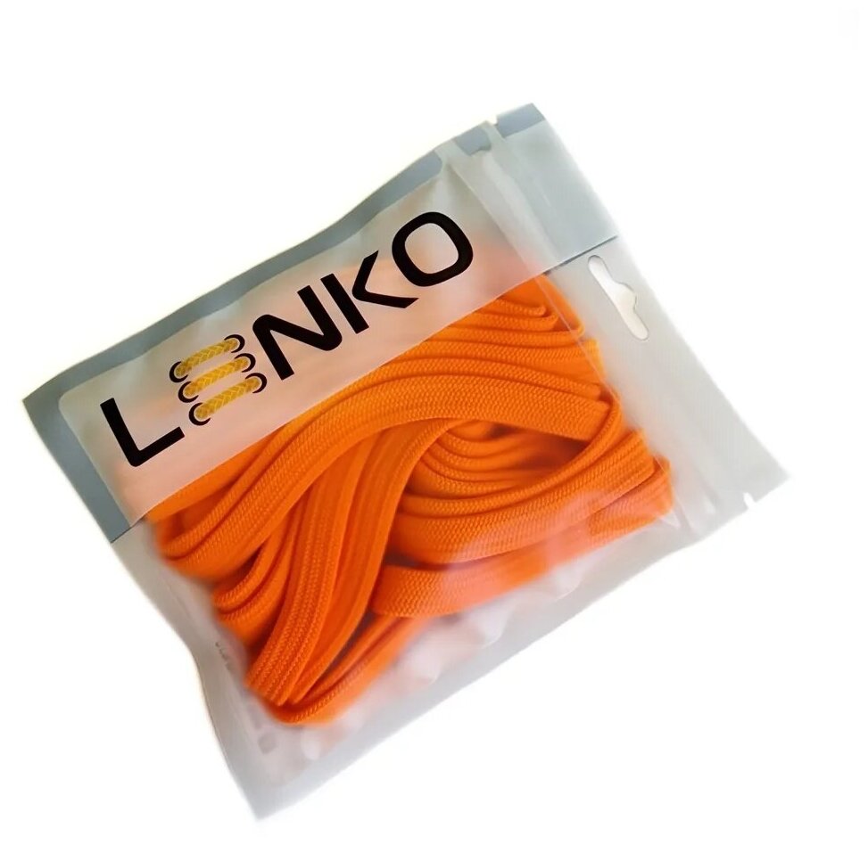 Шнурки LENKO оранжевые плоские 140 см - фотография № 5