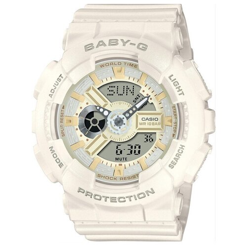 Наручные часы CASIO Baby-G, серый, бежевый casio ba 110xsw 7a