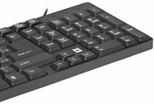 Клавиатура для компьютера проводная Defender Accent SB-720 RU влагоустойчивая компактная
