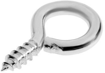 Шуруп-кольцо стройбат, белый цинк, М6x40 мм