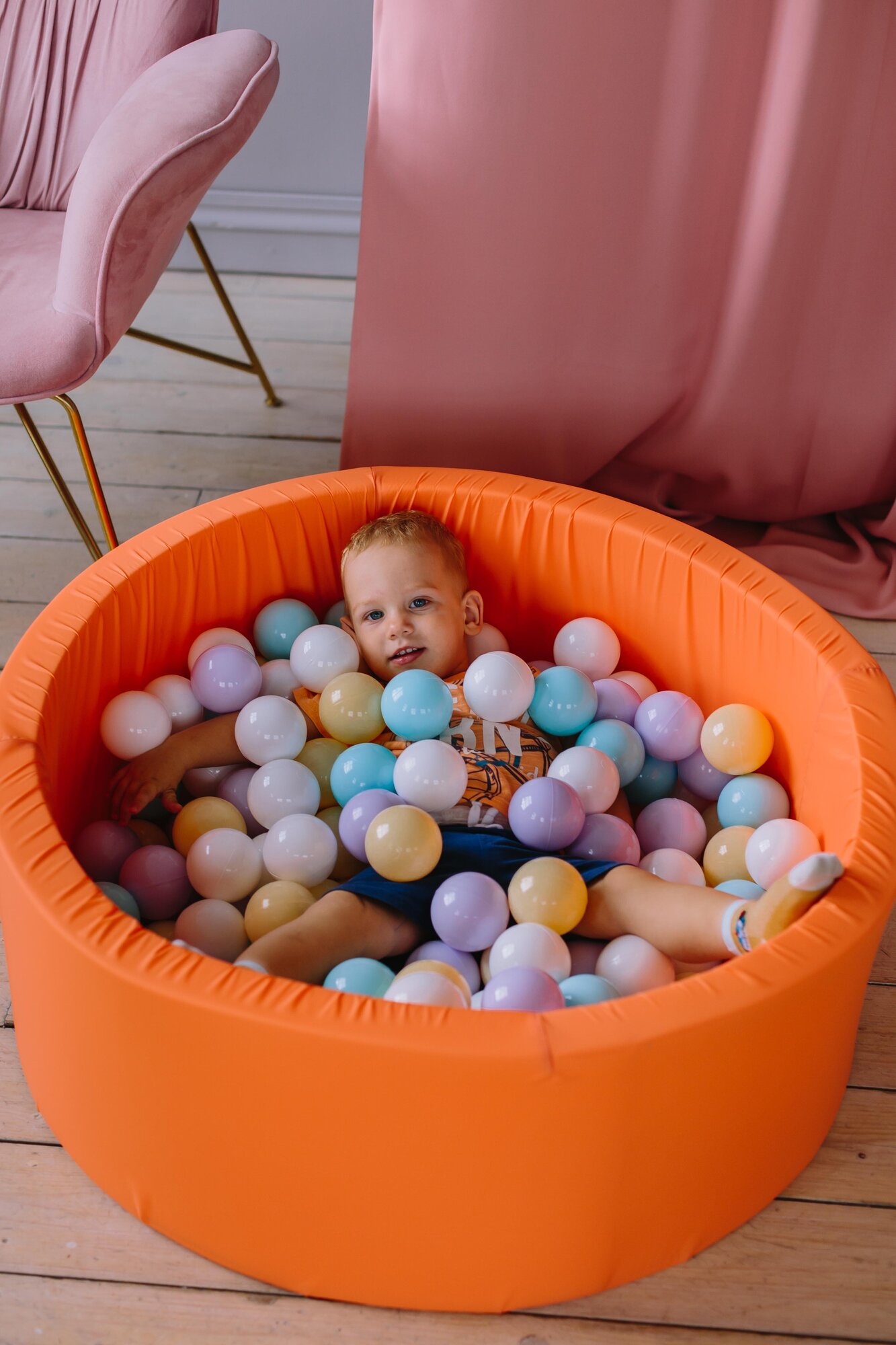 Детский сухой бассейн 85х30 см с комплектом из 150 шаров, манеж с шариками