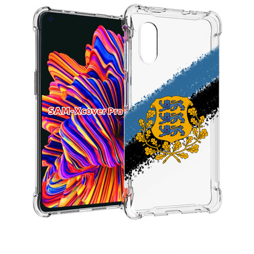 Чехол MyPads герб флаг эстонии-2 для Samsung Galaxy Xcover Pro 1 задняя-панель-накладка-бампер