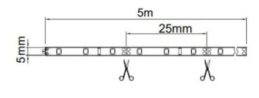 Светодиодная лента GTV 2835, 120 д/м, 6,6W, 12V, IP20, нейтральный белый, FLASH, 5мм, открытая - фото №3