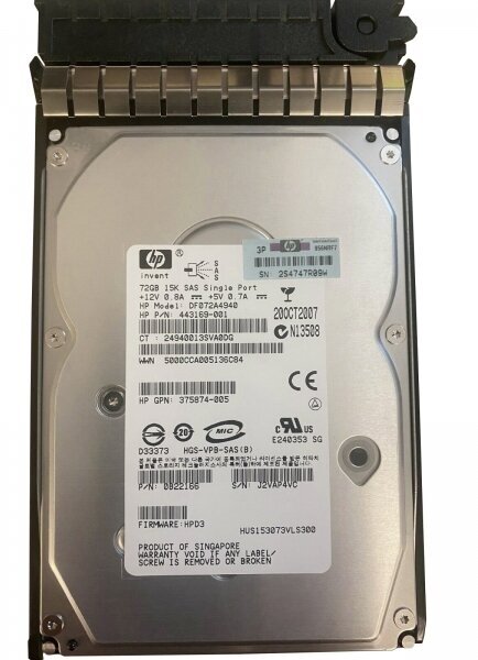 Жесткий диск HP 443169-001 72Gb SAS 3,5" HDD