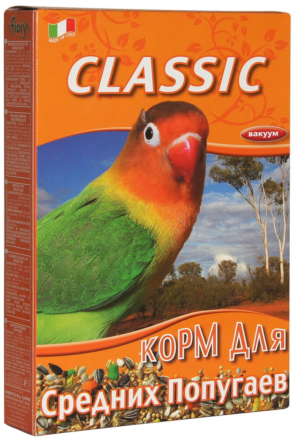 Fiory корм для средних попугаев Classic, 650 г