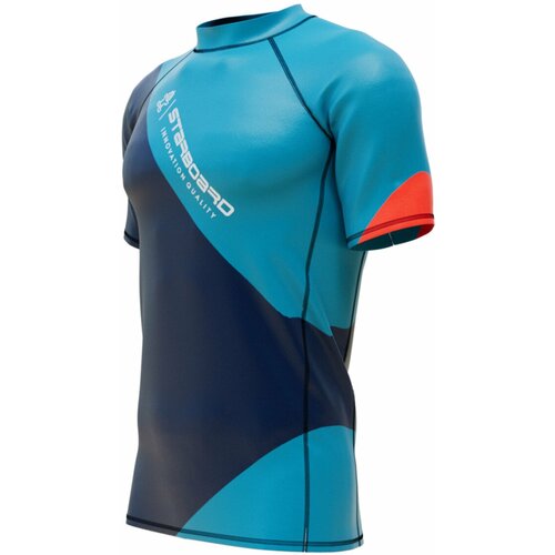 фото Гидромайка лайкра мужская для серфинга, сап борда, водного спорта starboard mens short sleeve lycra, синий, размер s