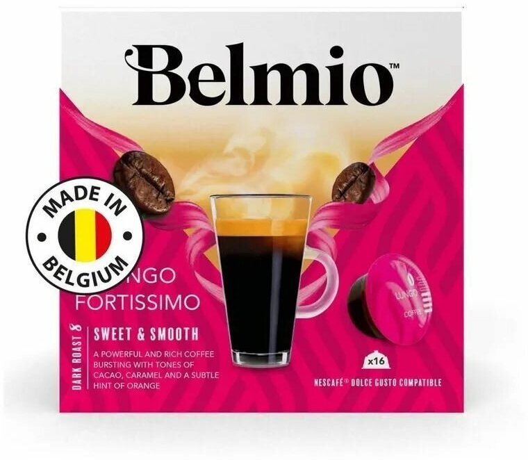 Набор Кофе в капсулах Belmio Espresso Ristretto, Lungo Fortissimo, Latte Macchiato, Cappuccino для Dolce Gusto 4 упаковки 64 капсулы - фотография № 2