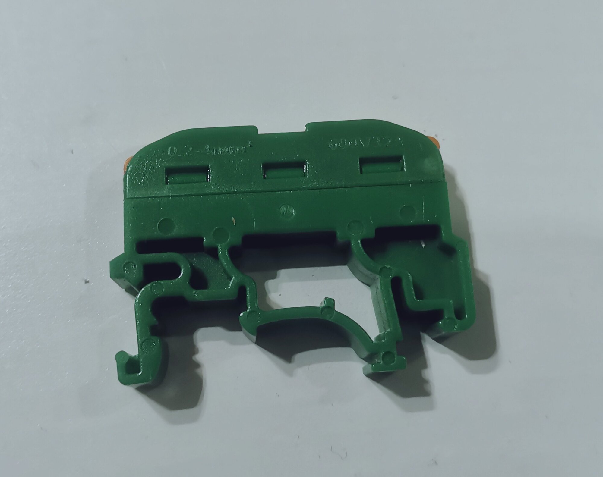 Клемма DEFA на DIN-рейку 1-pin, проходная, 600В, 32А, 0.2-4.0mm2, Green - фотография № 2