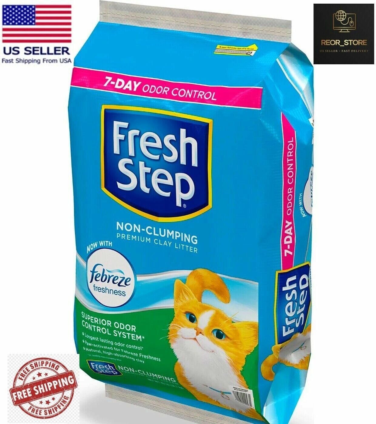 Fresh Step Extra Non Clumping Впитывающий наполнитель 34.4 л (18.1кг)