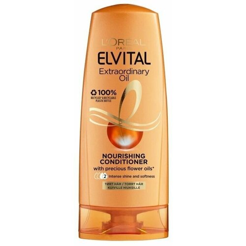 Кондиционер для волос Loreal Paris Elvital Extraordinary Oil с маслами для нормальных и сухих волос 200 мл (из Финляндии)