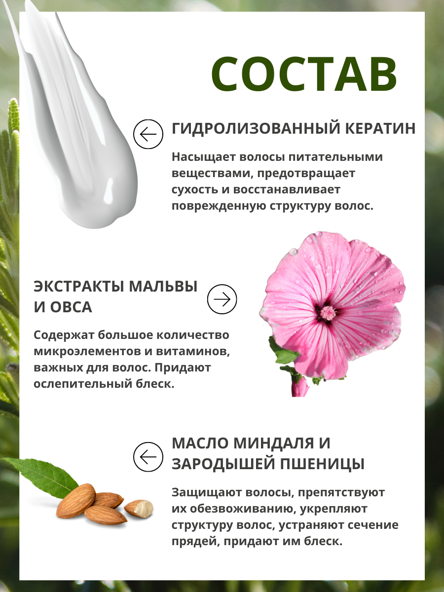 Urban Nature Интенсивно увлажняющий кондиционер для сухих поврежденных волос, 500 мл (Urban Nature, ) - фото №7