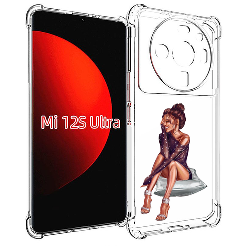 Чехол MyPads Девушка-на-подушке женский для Xiaomi 12S Ultra задняя-панель-накладка-бампер