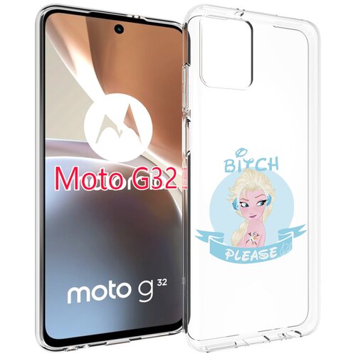 Чехол MyPads принцесса-из-холодного-сердца женский для Motorola Moto G32 задняя-панель-накладка-бампер