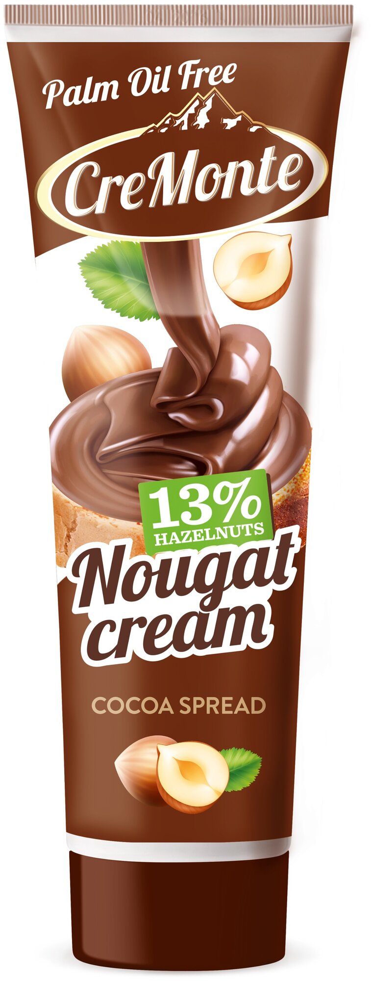 Паста орехово-шоколадная CreMonte Cacao с добавлением какао 13% ореха без пальмового масла туба, 350 г