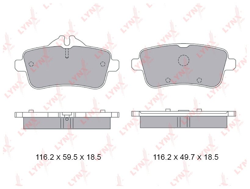 Колодки тормозные дисковые зад LYNXauto BD-5360