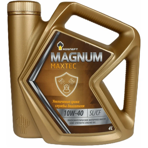 Полусинтетическое моторное масло роснефть Magnum Maxtec 10w40 SL/CF п/с 4л