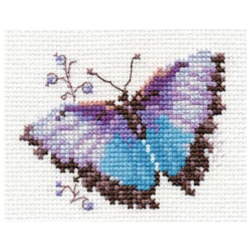 алиса набор для вышивания 0 149 яркие бабочки голубая Алиса набор для вышивания 0-149 Яркие бабочки. Голубая 8 х 6 см