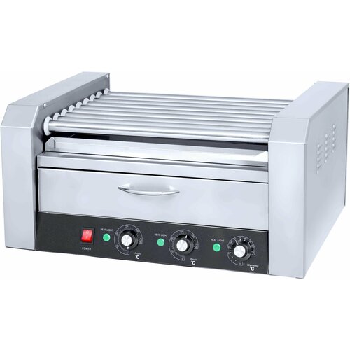 Гриль роликовый AIRHOT аппарат для хот-догов с отделением для подогрева булочек RG-9BW 2870700₽