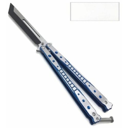 фото Нож тренировочный складной бабочка н39 (10/23,5см) синий ножи_нови