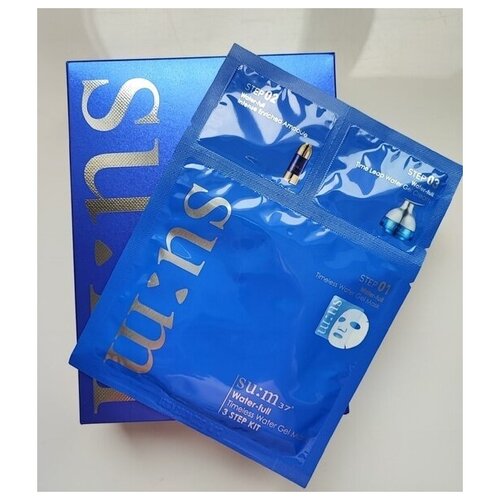 SU:M 37 маска омолаживающая. WATER-FULL Timeless Ester Gel Mask 3 STEP KIT