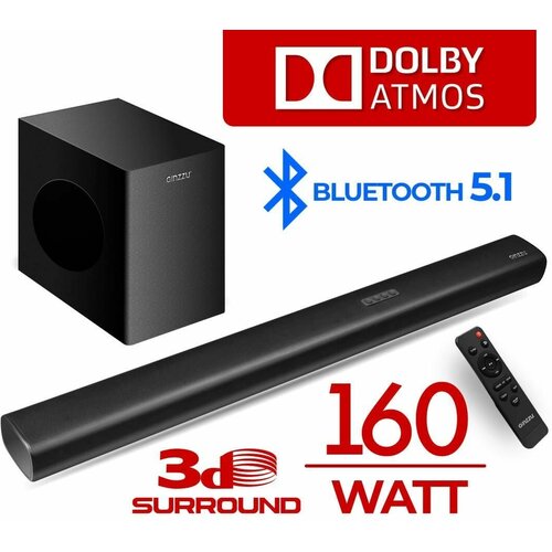 Cаундбар 312 Dolby Atmos с беспроводным сабвуфером Ginzzu GM-515 1971400₽