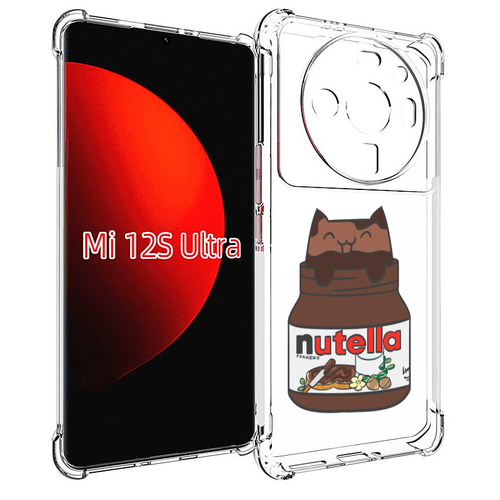 Чехол MyPads кошечка-в-нутелле для Xiaomi 12S Ultra задняя-панель-накладка-бампер