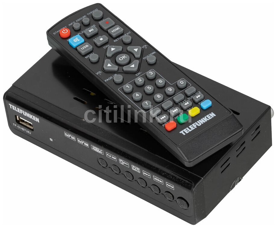 Ресивер DVB-T2 TELEFUNKEN TF-DVBT262, черный