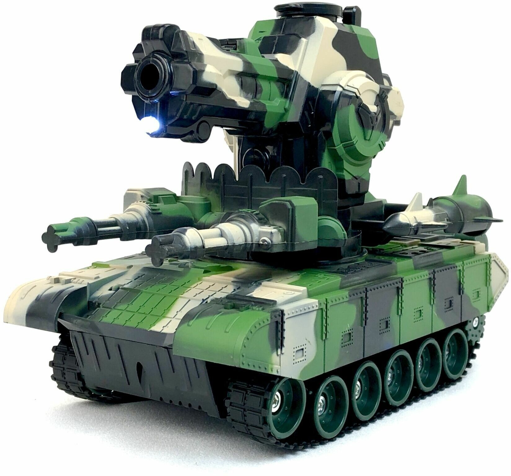 Радиоуправляемый боевой гусеничный танк с пушкой Shooting Tank ...