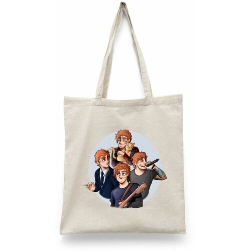 фото Сумка-шоппер унисекс каждому своё "эд ширан/ed sheeran" черная