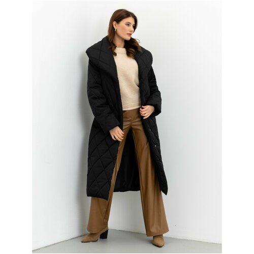  куртка  VIAVILLE, демисезон/зима, силуэт прямой, водонепроницаемая, размер 48, черный