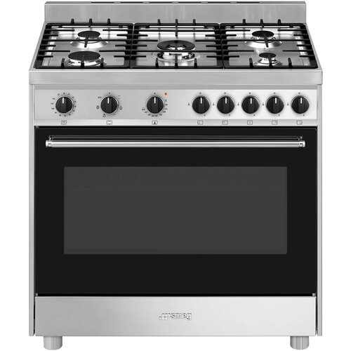 Газовый варочный центр 90х60 см SMEG Master B901GMXI9 серебристый