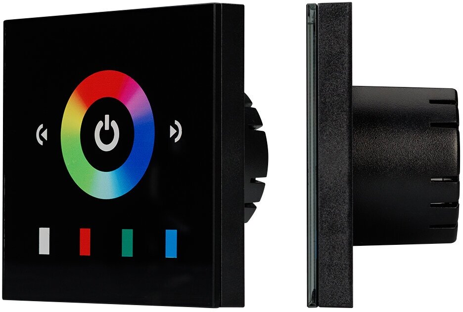 Панель сенсорная встраиваемая 019330 Sens LN-08E2 Black (RGB12-24V144-288W)