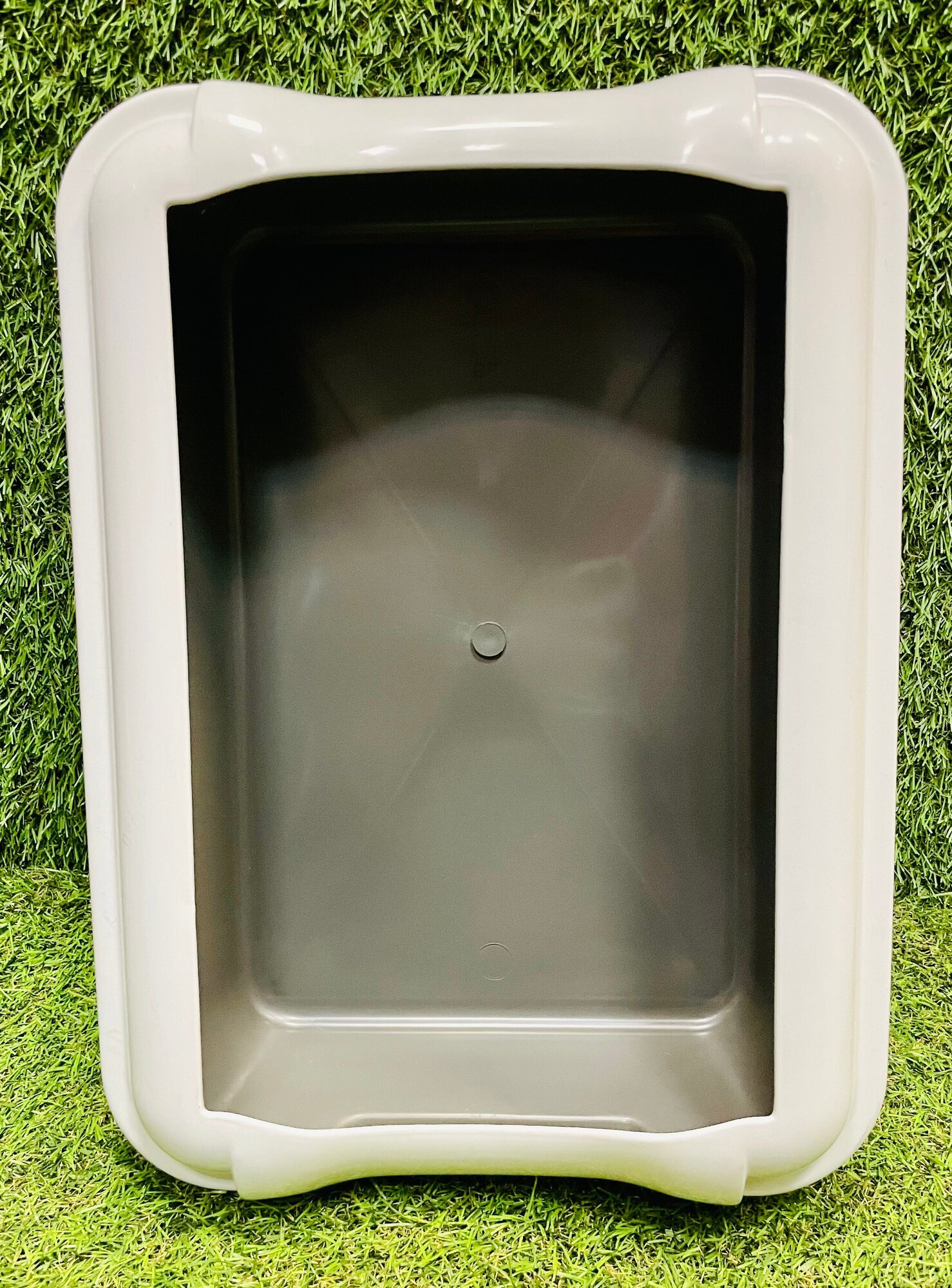 Туалет для кошек HOMECAT с бортиком серый 37х27х11,5 см - фото №3