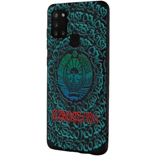 Силиконовый чехол Mcover для Samsung Galaxy A21S с рисунком Ozbekiston graffity силиконовый чехол mcover для samsung galaxy a31 с рисунком ozbekiston graffity