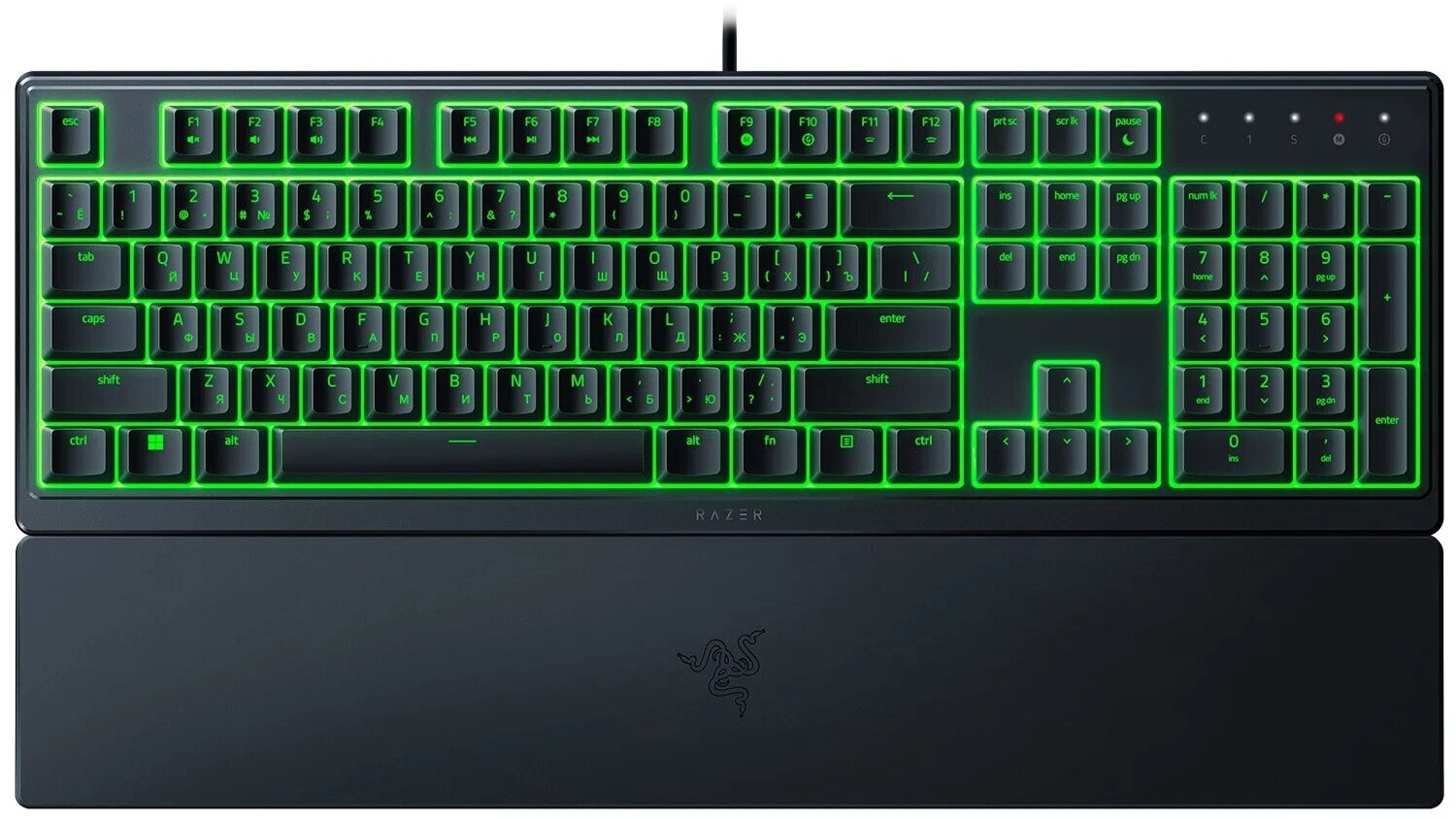 Игровая низкопрофильная клавиатура c RGB подсветкой и подставкой под запястья Razer Ornata V3 X