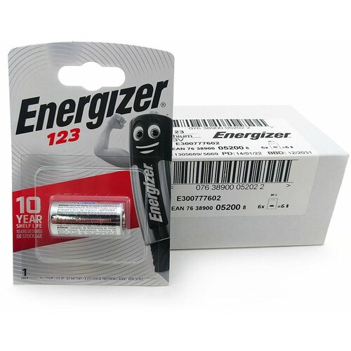 Батарейки (6шт) литиевые Energizer CR123 3В