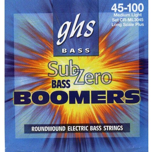 GHS STRINGS CR-ML3045 SUB-ZEROT BOOMERS набор струн для бас-гитары, никелированная сталь, 045-100