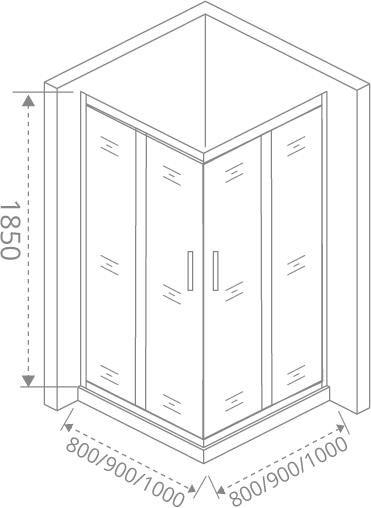 Душевой уголок Makiato CR-90-C-WE квадратный 90x90 см - фотография № 6