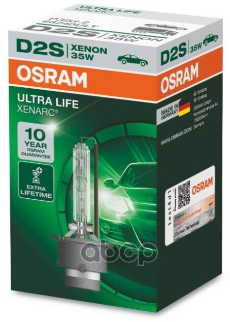 Автолампа Ксенон Osram 66240Ult D2s 85V 35W P32d-2 Xenarc Ultra Life 4300К (К1/10) Osram арт. 66240ULT