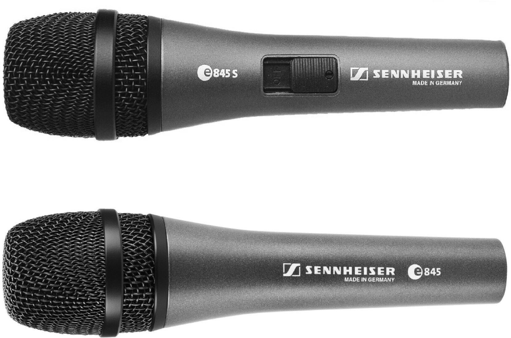 Микрофон динамический суперкардиоидный проводной Sennheiser E 845-S, разъем: XLR 3 pin (M), черный